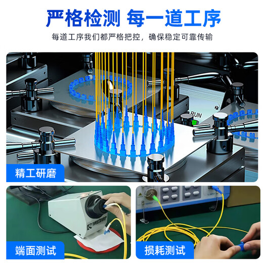 慧谷 光纤跳线LC-LC单模单芯10米光纤光缆尾纤 9/125μm电信级光纤线 HG-LC-LC-SM-10