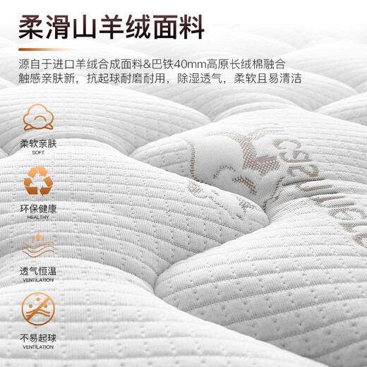 金丝海马床垫海马床垫天然乳胶独立弹簧床垫席梦思环保椰棕软硬两用可拆洗 乐享款20软硬适中:加固弹簧+乳胶 1350*2000
