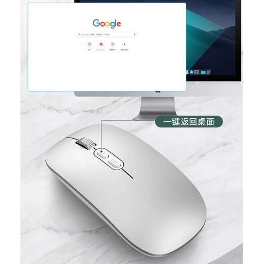 Moyi Mac Apple Wireless Maus-Laptop Dual-Mode BLUETOOTH-MOUSE BLUETOOTH-MOUSE FÜR MACBOOK PRO/AIR/IPAD-Tablet-Zubehör ultimative Version-Metal Grey [One-Click-Rückkehr zum Desktop | Batterie -Upgrade | Niedriges Geräusch und still]