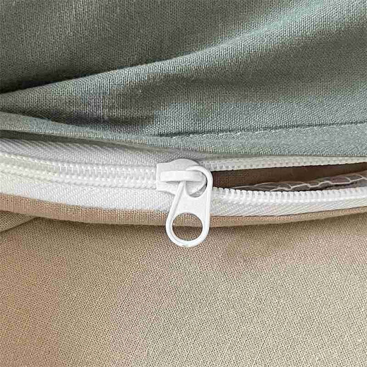 SOMERELLE Four-piece set of cotton colored woven cotton three-piece set student single double quilt cover bedding set 40 pieces green khaki sheets (quilt cover 200*230cm)