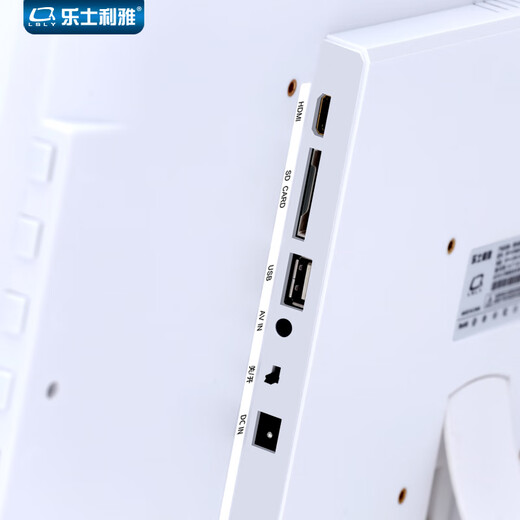 LSLY 19-inch full-view digital photo frame, electronic photo album, high-definition display, 1080P video, remote control commercial display, 19-inch black tempered glass mirror, free 32GU disk + wall-mounted plate