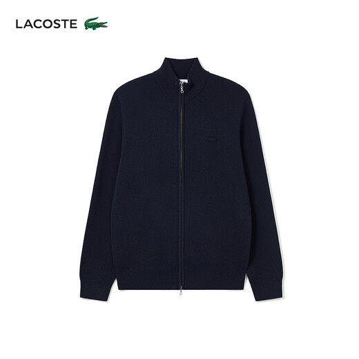 LACOSTE French crocodile men's wear solid color wool sweater sweater zipper stand collar jacket | AH1955 166/navy blue regular XL 6