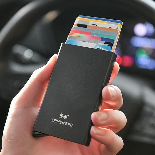 Qimo Kemy Kartenbeutel für Männer und Frauen Cartoon Trendy Card Cover Anti-Diebes-Karten-Karten-Kartentasche Anti-Magnetisierung Speicher mit großer Kapazität Automatisch Popup 10 Karte Black Pikachu [verbesserter 3D-Farbdruck]