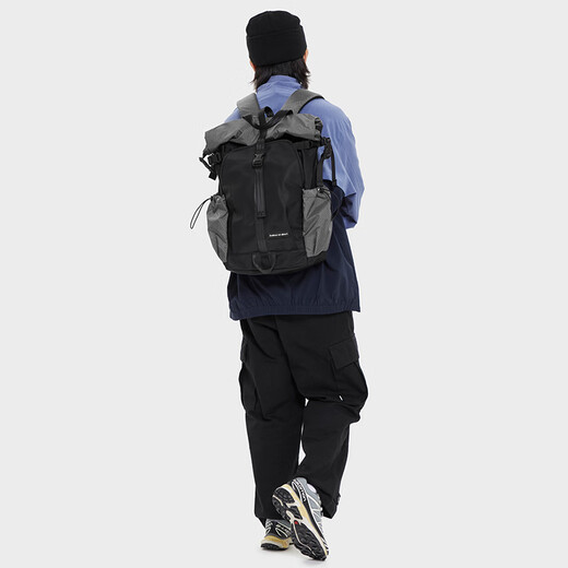 LIVEBOX EN DIRECT Functional Backpack Men's Multifunctional Travel Sports Outdoor Mountaineering Cycling Backpack Large Capacity Commuting Computer School Bag Black