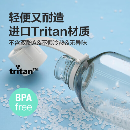 乐扣乐扣（LOCK&LOCK）夏季tritan塑料杯运动水杯大容量水壶学生男女士健身水壶 灰色ABF690GRY- 1L