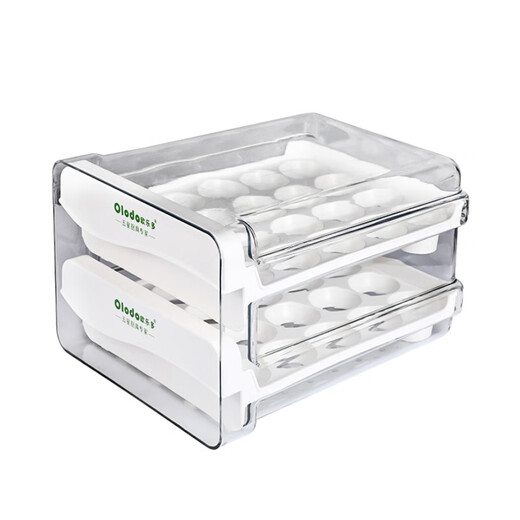 Oraldo egg carton double drawer refrigerator egg storage box egg box shockproof egg tray egg storage box two layers can hold 40 eggs thickened