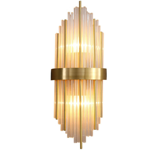 mnkuhg all copper light luxury crystal wall light living room background wall aisle stairs lamp modern bedroom bedside lamp atmospheric lamp L B9928-2