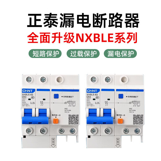 正泰（CHNT）明装家用空开配电箱成套农村照明暗装总成电闸盒漏电开关全套 1漏电+2空开