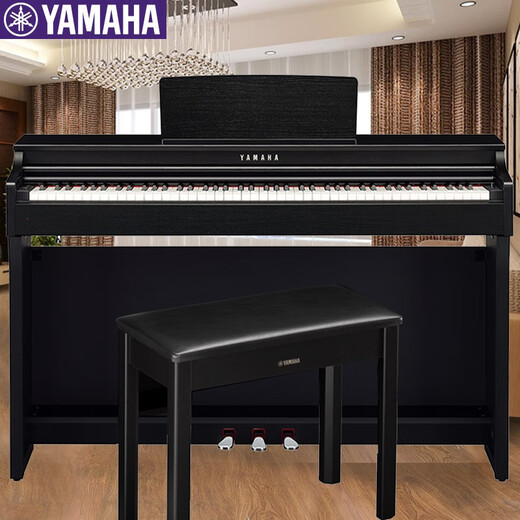雅马哈（YAMAHA）电钢琴CLP825/835/845/725/735/745高端立式88键重锤考级数码钢琴 原装进口CLP825B黑色+全套礼包