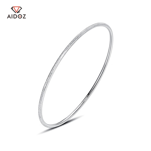 Aido Diamond Platinum Three Lives Three Worlds Bracelet Platinum pt950 Smooth Sand Surface Plain Ring Stacked Bracelet for Wife Smooth Surface Single 52mm Weight 5.0-5.2g