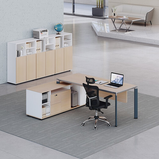 Dior Office Furniture Boss Desk Desk Modern Simple Desk Supervisor Desk Chuangmei Series Wood Color 1.8 Meters