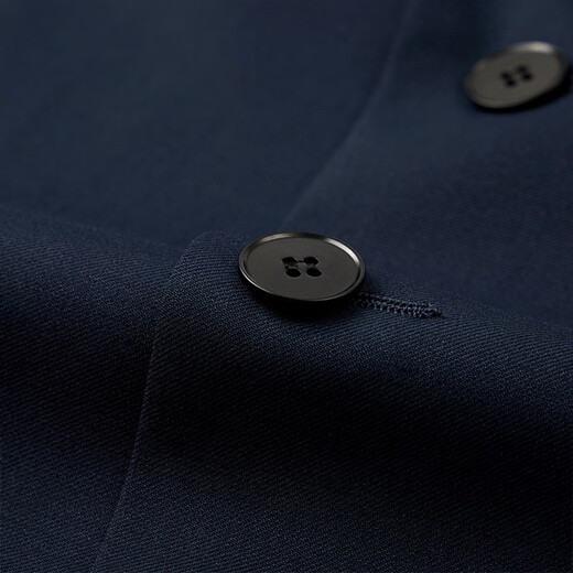 Qi brand wool suit suit for men 2025 autumn new business formal suit and trousers two-piece groom's wedding dress dark blue suit top M B46 170/92B