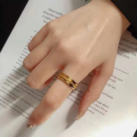 Dragon Girl Titanium Steel Drei Leben Drei Welten gefrostete Index Finger Ring Frauen koreanische Version Einfacher vegetarischer Kreis Paar 687 Silber Nr. 8