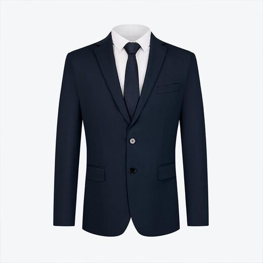 Qi brand wool suit suit for men 2025 autumn new business formal suit and trousers two-piece groom's wedding dress dark blue suit top M B46 170/92B