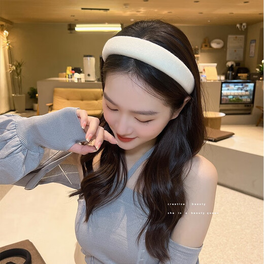 Zhuo Keke high-ceiling hairpin sponge black hairband wide-brimmed women's all-match Internet red out-of-wash face-pressing hairband headband head jewelry black