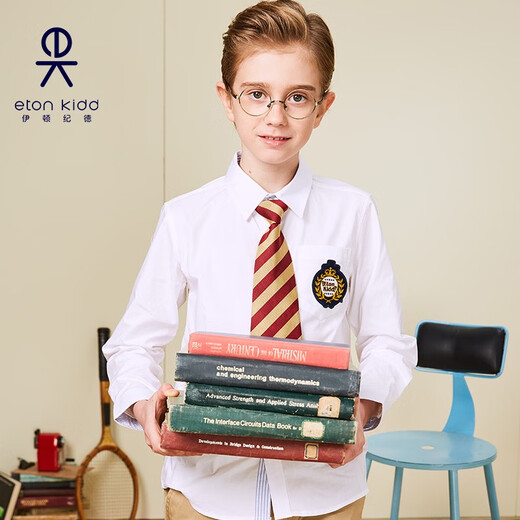 Eton Gide College Style 2022 Spring Boys' Shirt Long Sleeve Children's Shirt 16C156 140cm