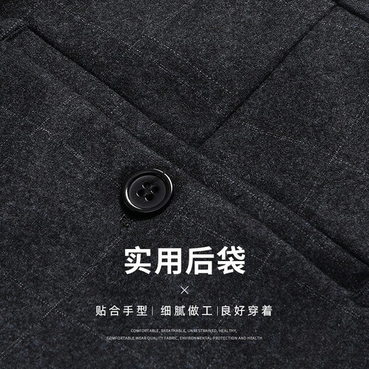 SHANSHAN suit men's four-season anti-wrinkle wear-resistant slim professional formal suit men's clothing gray 180