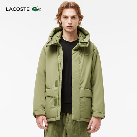 LACOSTE Wang Yibo's same style French crocodile men's winter warm goose down jacket | BH0697 BMY/khaki green 2XL 56