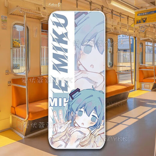 山头林村初音未来眼镜盒 二次元周边大葱miku歌姬定制双面收纳盒便携盒 眼镜盒-初音未来A6198 白色