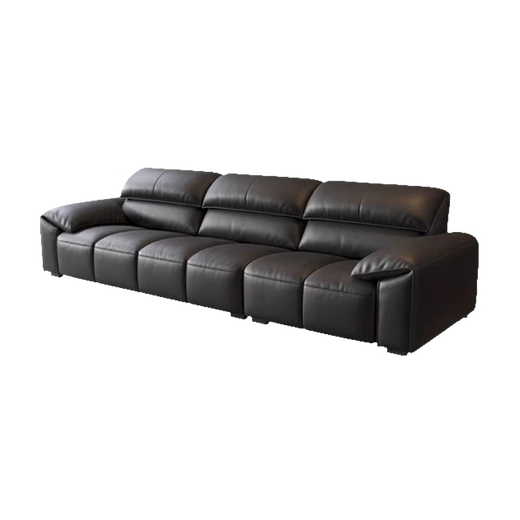 Sofá de cuero Galese Minimalista Italista Múltiple Línea recta Pequeño apartamento pequeño muebles de sala de estar simples de paquetes suaves Y728 Direct Línea Direct Paperson 3 metros + Pedal de pie [Capa de caza de cabeza completa] Estilo de esponja
