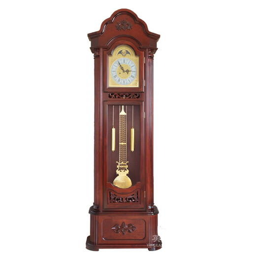 
Yunhao European style villa luxury vertical clock living room Chinese retro seat clock solid wood mechanical clock retro floor pendulum clock 9922