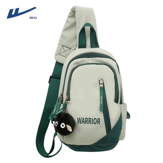 Warrior Men's Crossbody Bag 2025 New Shoulder Bag Women's Casual Student Convenient Small Backpack Large Capacity Commuting Chest Bag Men's Green Astronaut Pendant