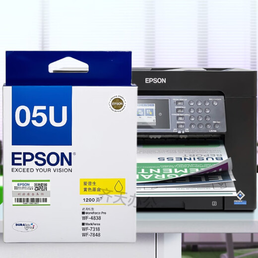 
Epson Ink Cartridge WF4838 Original Ink WF-7318 Black 05N Ink WF7848 Printer T05U Ink Cartridge T05U1 Black [WF4838/1200 Page]