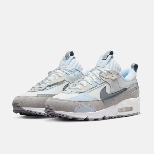 耐克（NIKE）休闲鞋女鞋2025新款夏季AIR MAX 90减震跑步鞋运动鞋DM9922-003 DM9922-103白色雾霾蓝 36.5
