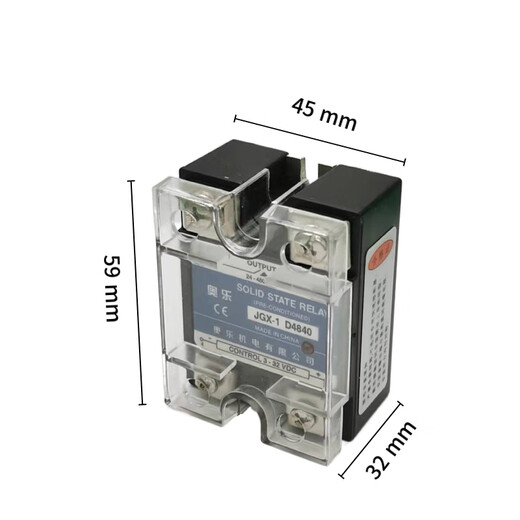 XMSJCHCC Relais à l'état solide monophasé SSR-40DA (40A) RADIATEUR COMPROLLÉ AC JGX1-D4840 JGX1-D4840