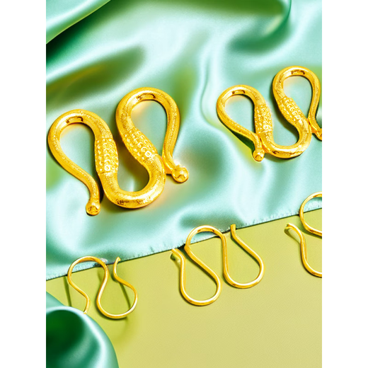 18k gold universal buckle pendant buckle necklace buckle safety buckle gold bracelet buckle DIY with 7*8mm small S buckle