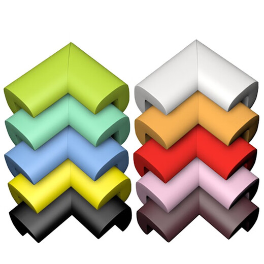 BEIDELI (BEIDELI) Children's Anti-collision Angle Anti-collision Strip Safety Protection Angle Baby Table Corner Cover Bed Windows Pack Table Sticker Coffee Table Right Angle Black [10 Packs of Self-adhesive Glue] L-shaped