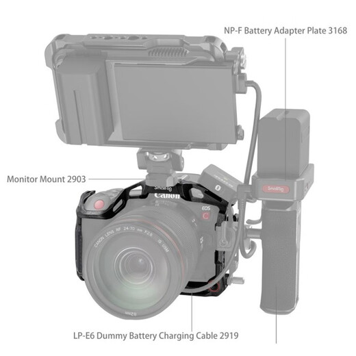 
Photographing Month Smallg is suitable for Canon EOSR5/R5C/R6/R6II camera rabbit cage photography accessories L-shaped vertical clapper black mamba optional Canon EOS R5 C black mamba expansion frame 3890