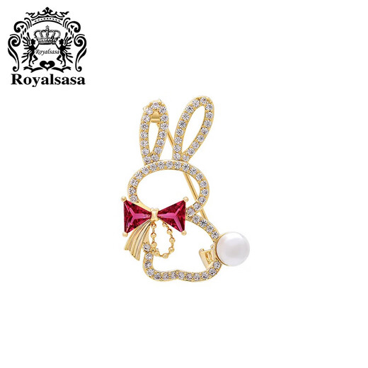 Royal sasa cute bunny corsage collar pin anti-exposure buckle personalized coat cute and sweet cartoon brooch accessories