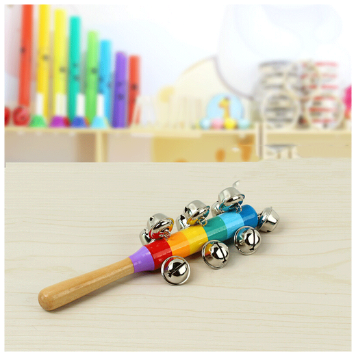 Quyang Percussion Instrument Kinderringring 21 Ringstift Ring Kindergärtner Musik 21 Log Rassel Ring (1 Stück)