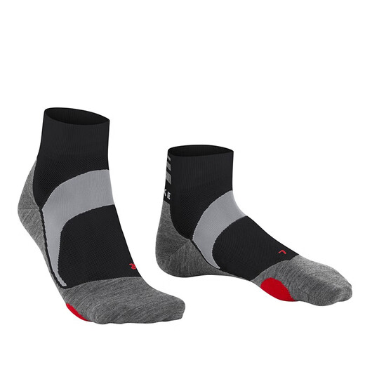 
FALKE German Eagle Imported BC5 Sports Riding Universal Men and Women Breathable Moisture Wounding Medium Socks 16864/16887 3010- Black - 1 pair One Size 37-38