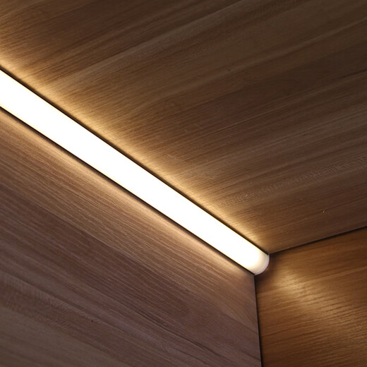 Hanguangwei LED-Schranklicht, Sensor-Lichtleiste, Aufputz-Dreieck-Garderobenleuchte, Weinschrank, Schuhschrank, Vitrinenleuchte, eingebettete Regalleuchte, 100 cm. Bitte beachten Sie die Farbe des Lampenkörpers und die Lichtfarbe