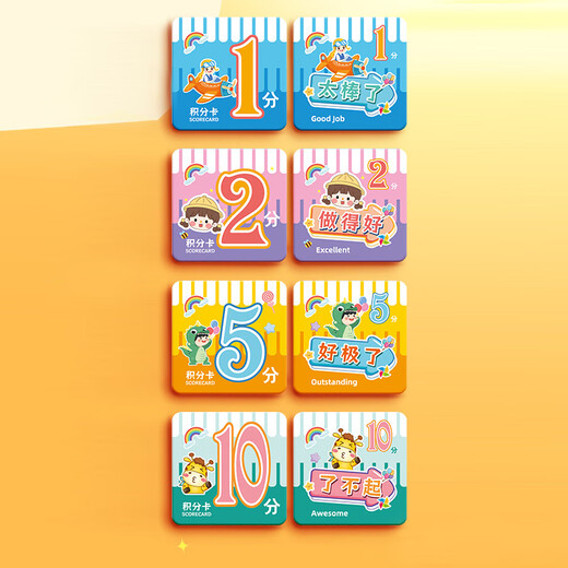 
Yuhe Children's Reward Points Card Double-Sided Thickened Cartoon Cute Creative Card Kindergarten Primary School Student Classroom Commendation Incentive Card 400 6196