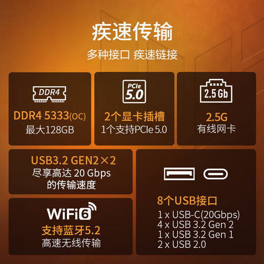 华硕B760 主板套装搭英特尔13代i5 13490F/13600KF/14490F/14600KF/12600KF/12490F 主板CPU套装 华硕TUF B760M重炮手WIFI D4 【14代