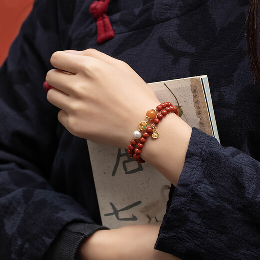 Baoxinfanrui BOSFRU Southern Red Agate Bracelet for girls in the year of their birth, multi-circle red bracelet accessories, best friend’s birthday gift, light luxury jewelry