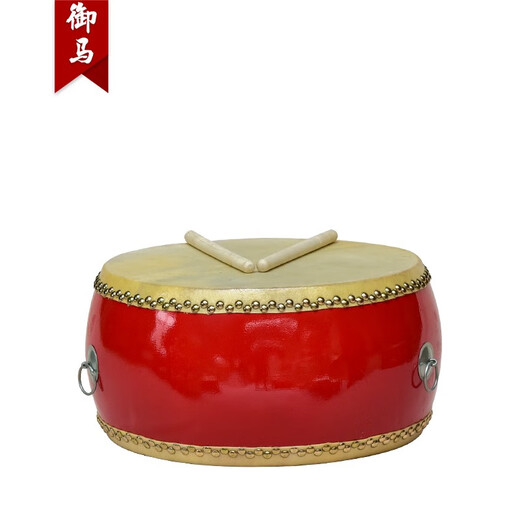 御马（YU MA）红鼓锣鼓扁鼓牛皮大鼓中国红鼓演出龙鼓堂鼓排鼓锣鼓乐器可定制