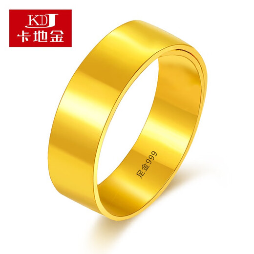 Cartier Gold Cartier Gold Gold Rings for Men and Women Pure Gold 999 Rings Glossy Rings Solid Live Mouth 3.62g Width Approximately 3.1mm