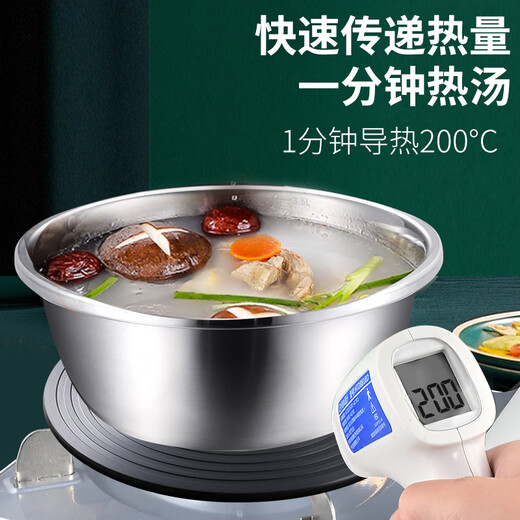 Orado energy-saving heat conduction plate pot bottom anti-burn black pot heat conduction plate household food quick thawing plate gas stove universal aviation aluminum diameter 28cm thickness 6mm