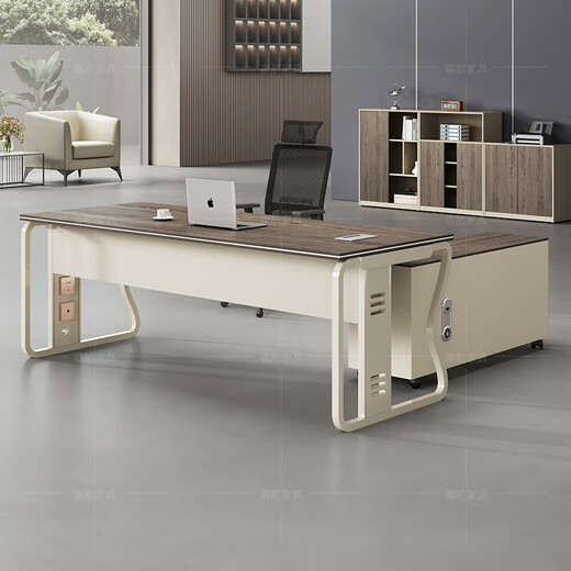 Jiahang boss desk desk leader president desk office single staff desk 1.4 meters * 0.7 meters with side cabinet LA1