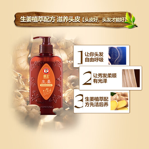 霸王生姜强韧焕能洗发液400ml（老姜汁洗发水 强韧秀发洗发露 男女）