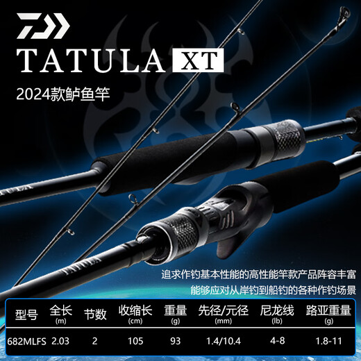 
DAIWA 24 TATULA /CS V/Q Spider Lure Rod Carbon Fishing Rod Sea Bass Near Water and Far Going Fishing Rod 2.03m /24 Model 682MLFS