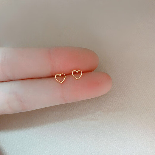 Hazel Orange S925 Silver Shape Earrings Women's Simple Geometric Earrings Mini Fashionable Ear Piercing Exquisite Couple Earrings S925 Silver Geometric Four-leaf Clover Earrings E79-1 Gold