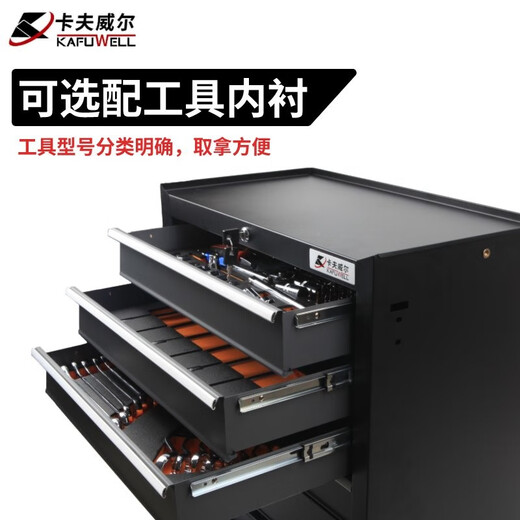 Kraftwell Multifunctional Auto Repair Mobile Storage Cart Four-Wheel Cart Auto Repair Workshop Tool Cart Self-locking Drawer Cabinet Single Drawer Double Door A+ Increased Capacity PK4542T