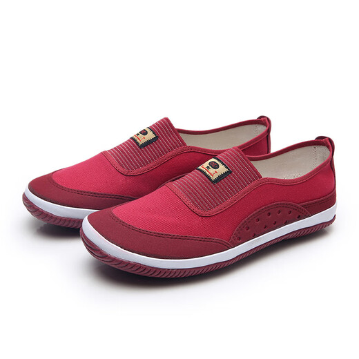 Lutai canvas shoes retro old Beijing cloth shoes women's summer deep mouth mother shoes wear-resistant work shoes 1429 red 38 240mm