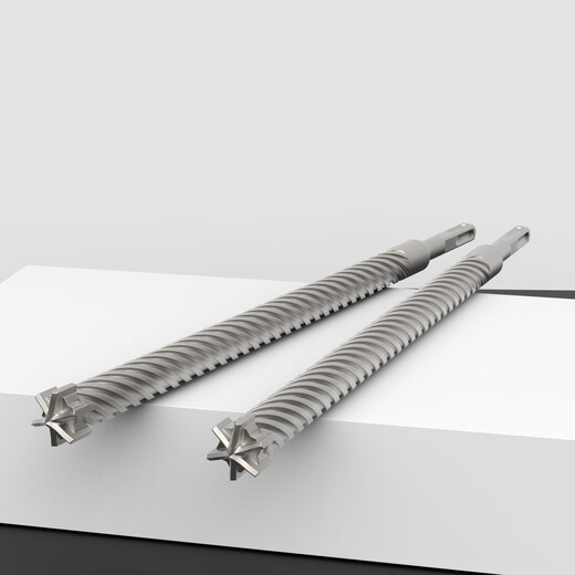 Yipeng six-edged electric hammer drill bit reinforced concrete stone through wall floor drilling six-edged impact drill square handle four pits square handle six-edged 19*250