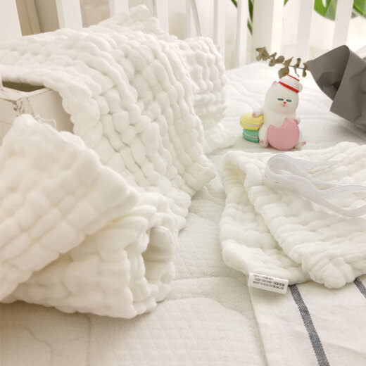 GRUG 新生儿全棉尿片宝宝12层加厚免折水洗纱布尿布片婴儿可洗尿兜片 尿片五条装 46*17cm